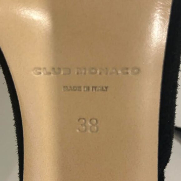 Club Monaco Black Suede Strappy Heels – Size 38 - Picture 4 of 5
